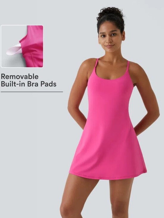 HALARA Dresses & Skirts - HALARA Hot Pink Sleeveless Mini Tennis Dress